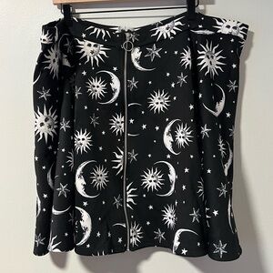 Hot Topic Celestial O-Ring Skater Skirt